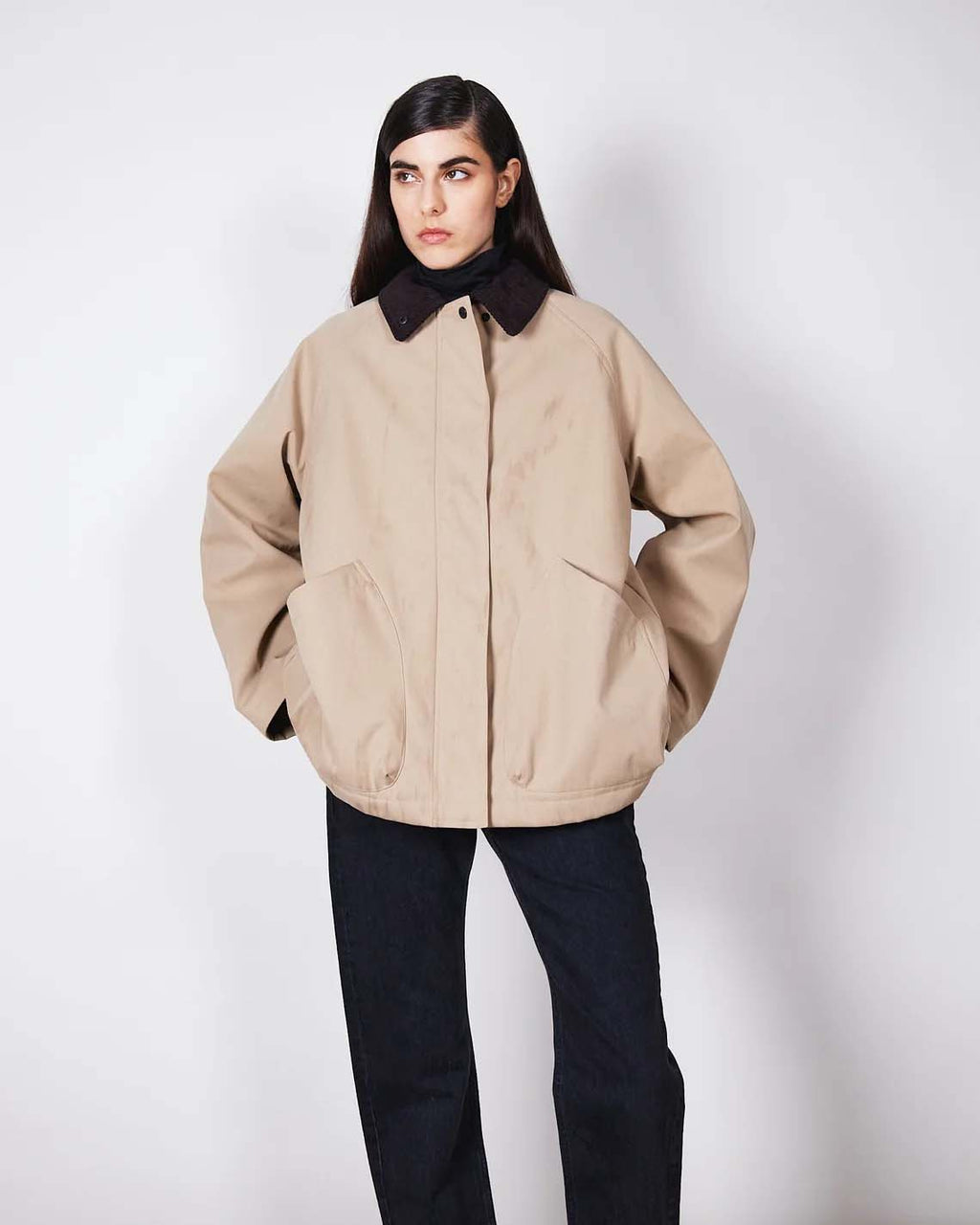 BRIXTOL TEXTILES Davonna padded jacket khaki