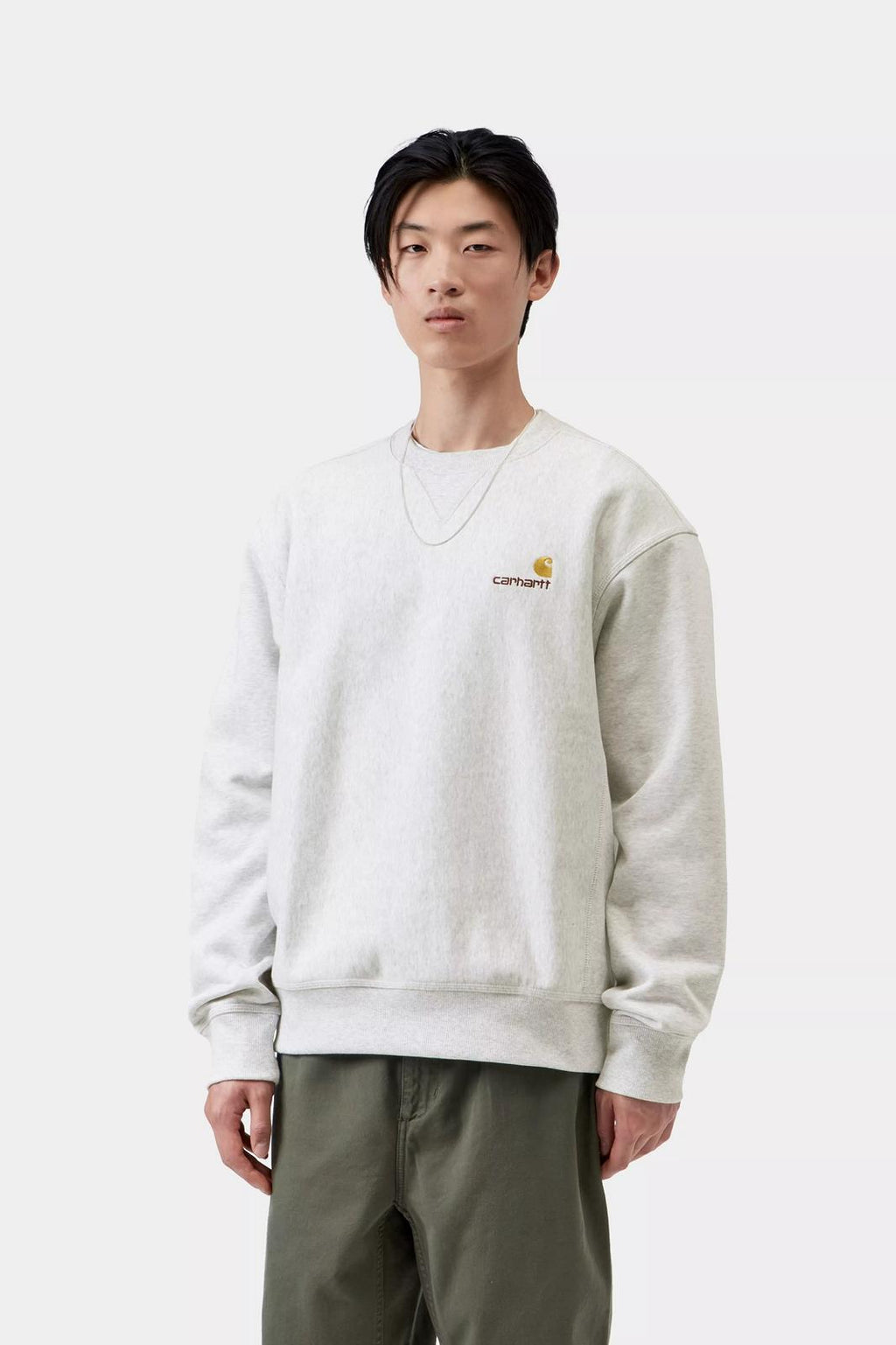 CARHARTT WIP American script sweat ash heather grey