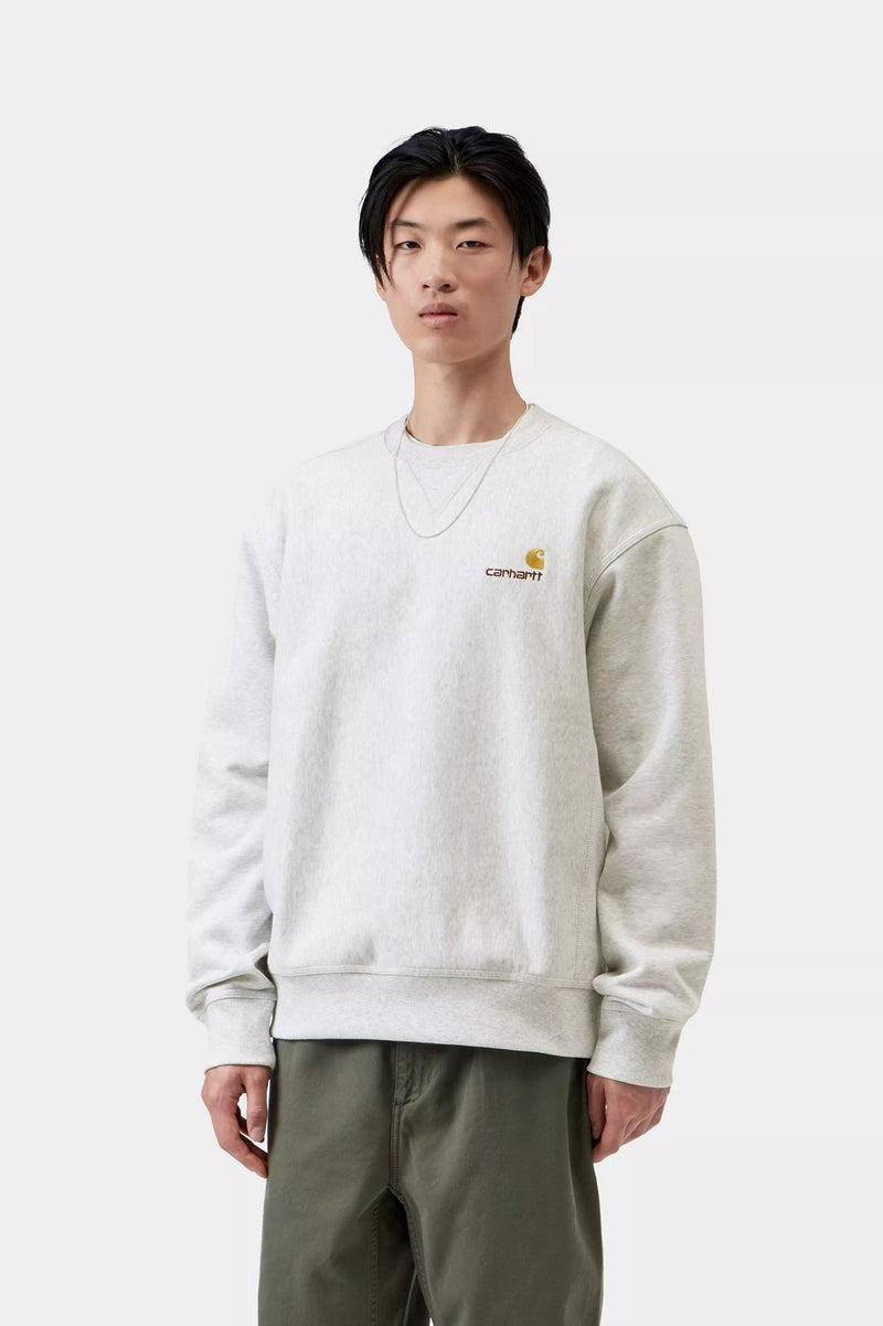 CARHARTT WIP American script sweat ash heather grey