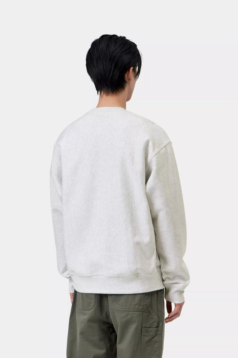 CARHARTT WIP American script sweat ash heather grey