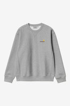 CARHARTT WIP American script sweat grey heather