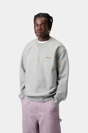 CARHARTT WIP American script sweat grey heather