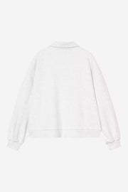CARHARTT WIP Brenta polo sweat ash heather white