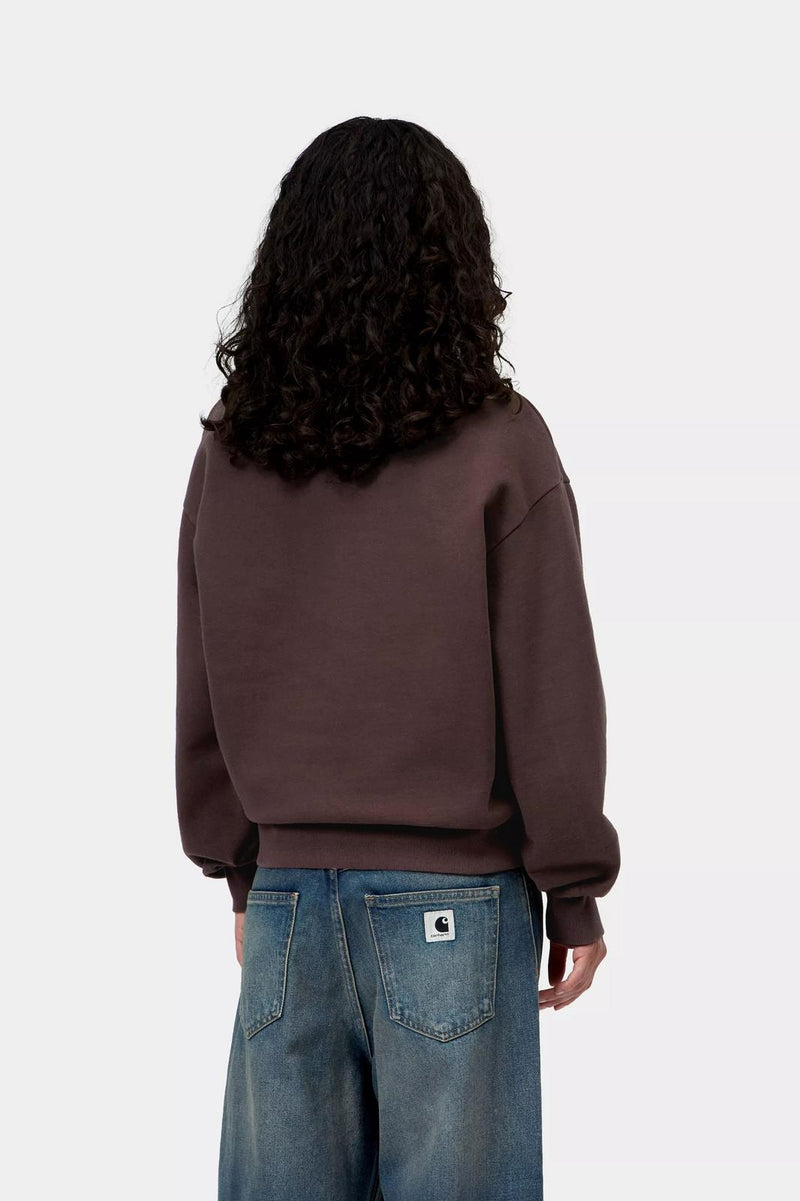 CARHARTT WIP Casey high neck sweat palisander silver