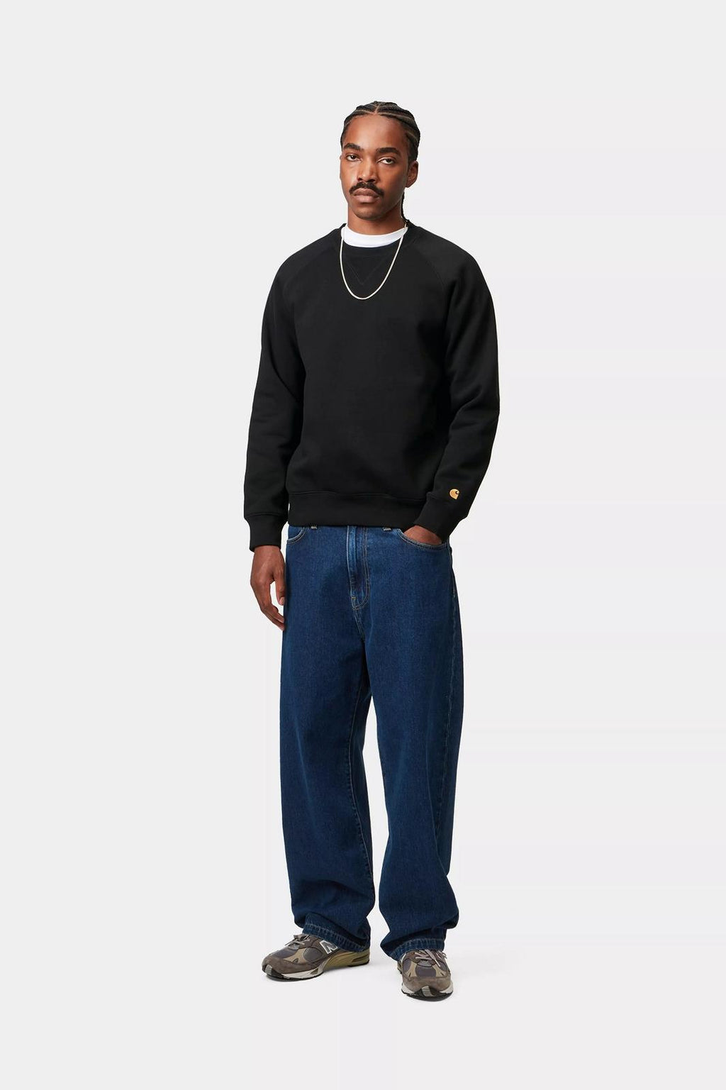CARHARTT WIP Chase sweat black gold