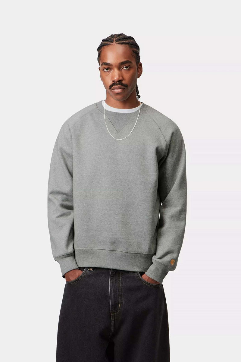 CARHARTT WIP Chase sweat grey heather gold