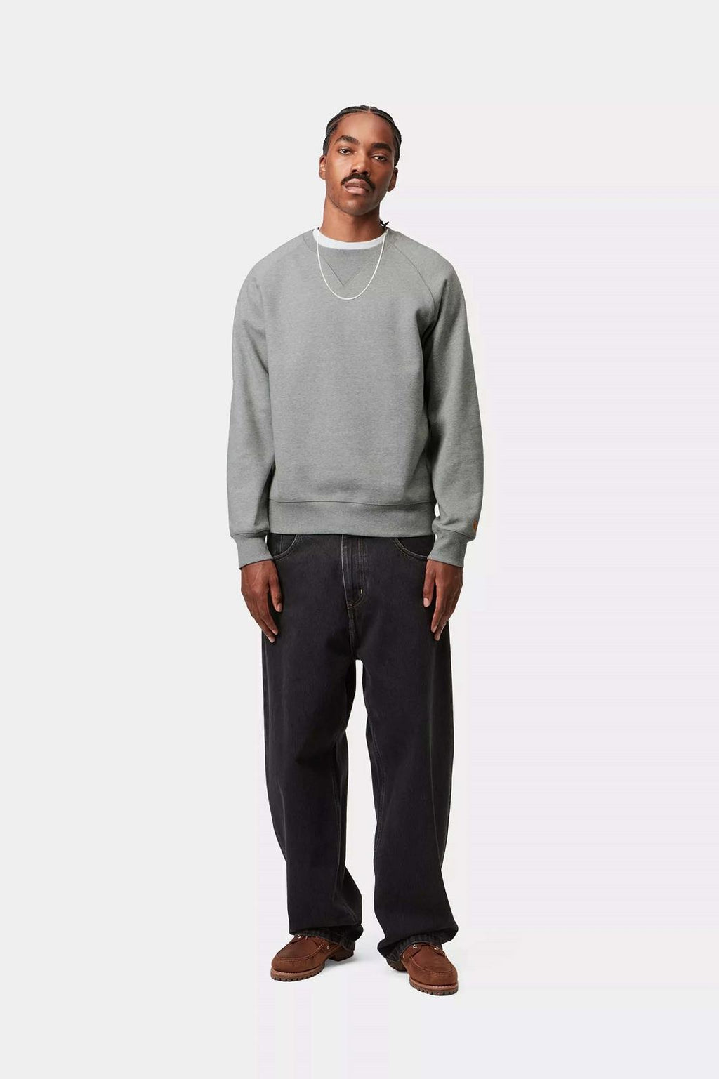 CARHARTT WIP Chase sweat grey heather gold