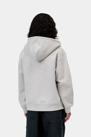 CARHARTT WIP Hooded small heart patch jacket grey heather