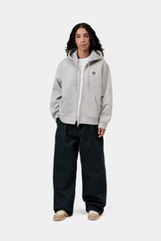 CARHARTT WIP Hooded small heart patch jacket grey heather