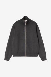 CARHARTT WIP Kori sweater jacket black garment dyed