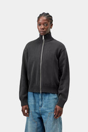 CARHARTT WIP Kori sweater jacket black garment dyed