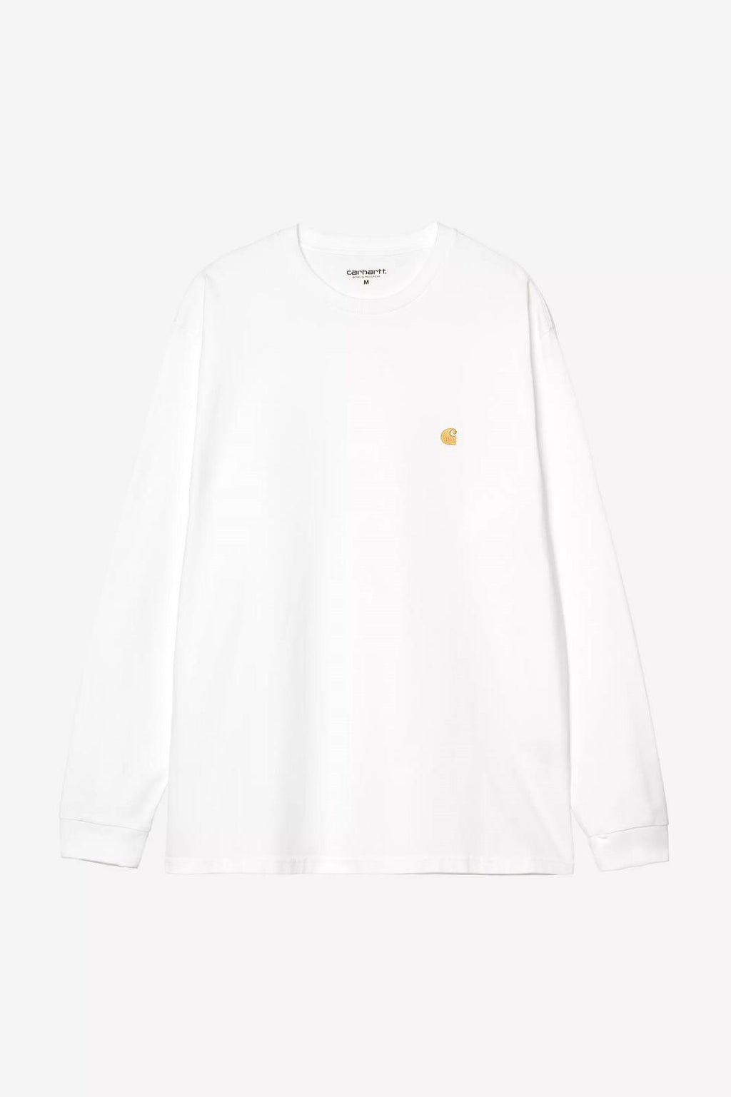 CARHARTT WIP LS Chase t-shirt white gold