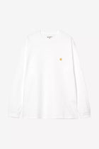 CARHARTT WIP LS Chase t-shirt white gold