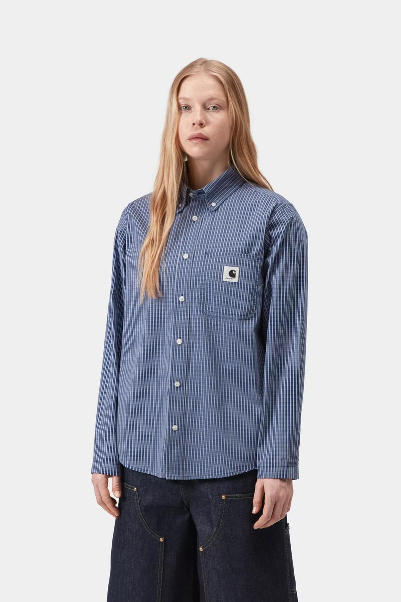CARHARTT WIP LS Groff shirt groff check blue