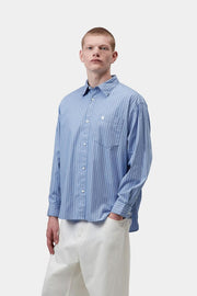 CARHARTT WIP LS Keene shirt keene stripe curacao