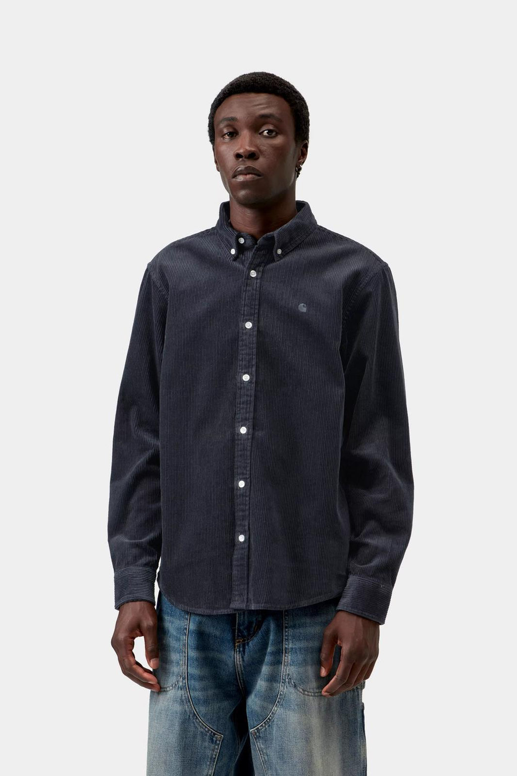 CARHARTT WIP LS Madison cord shirt dark navy