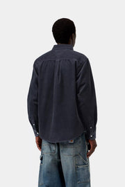 CARHARTT WIP LS Madison cord shirt dark navy