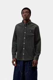 CARHARTT WIP LS Madison cord shirt raven