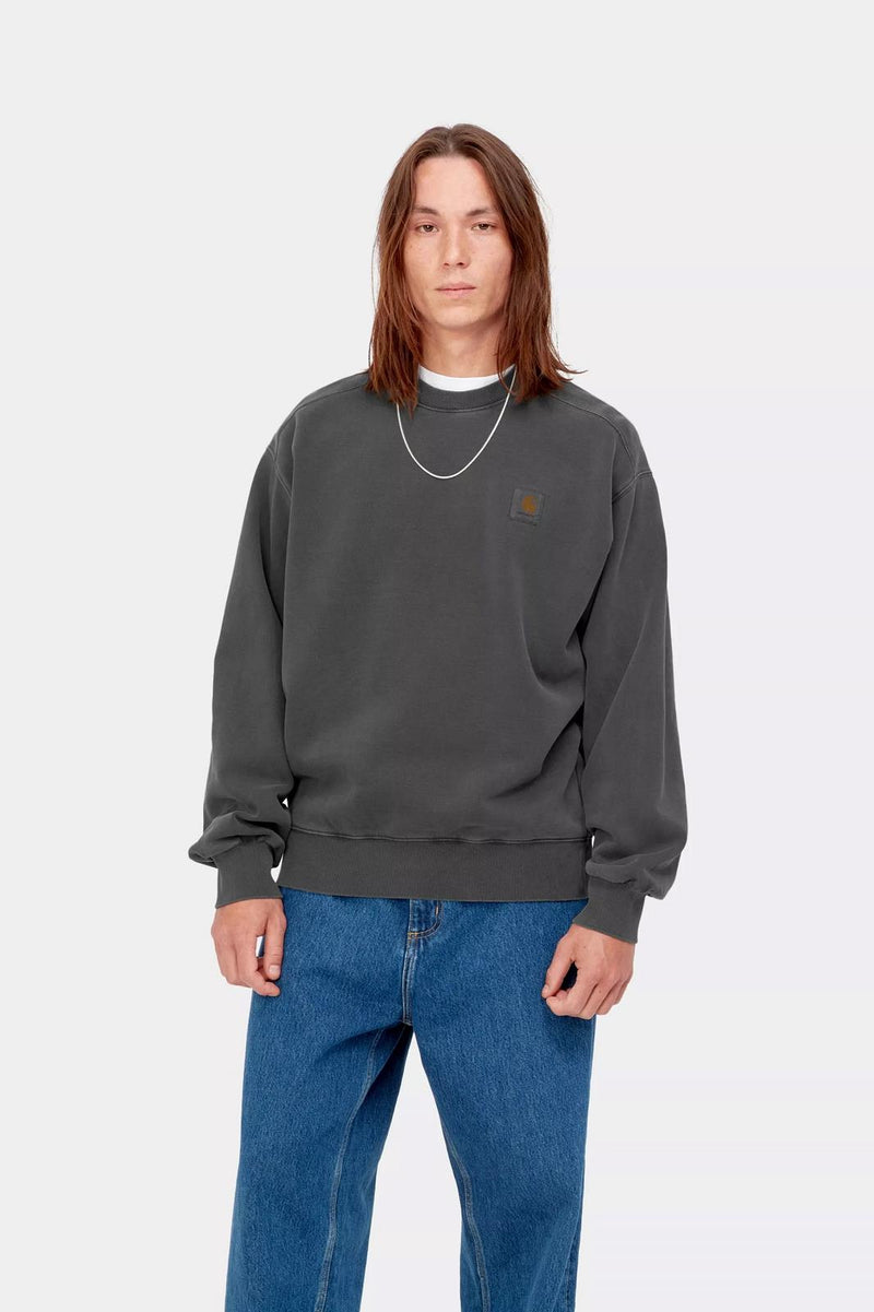 CARHARTT WIP Nelson crewneck sweater cotton washed black