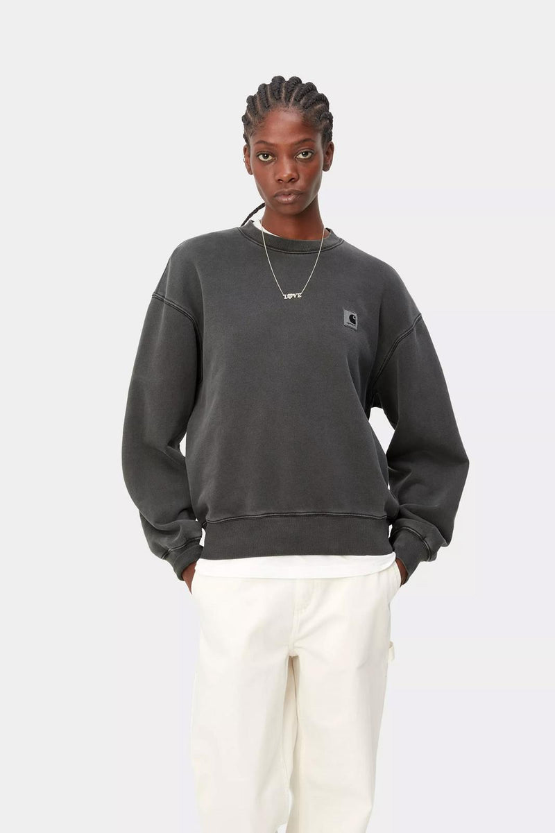 CARHARTT WIP Nelson sweatshirt black garment dyed