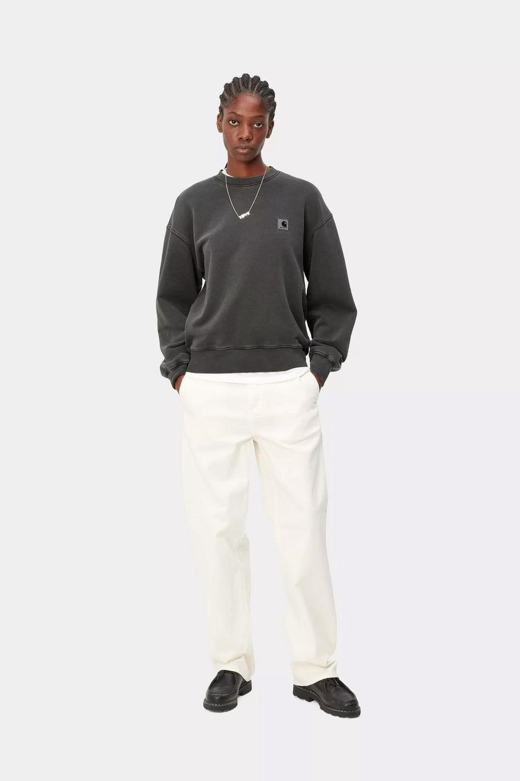 CARHARTT WIP Nelson sweatshirt black garment dyed