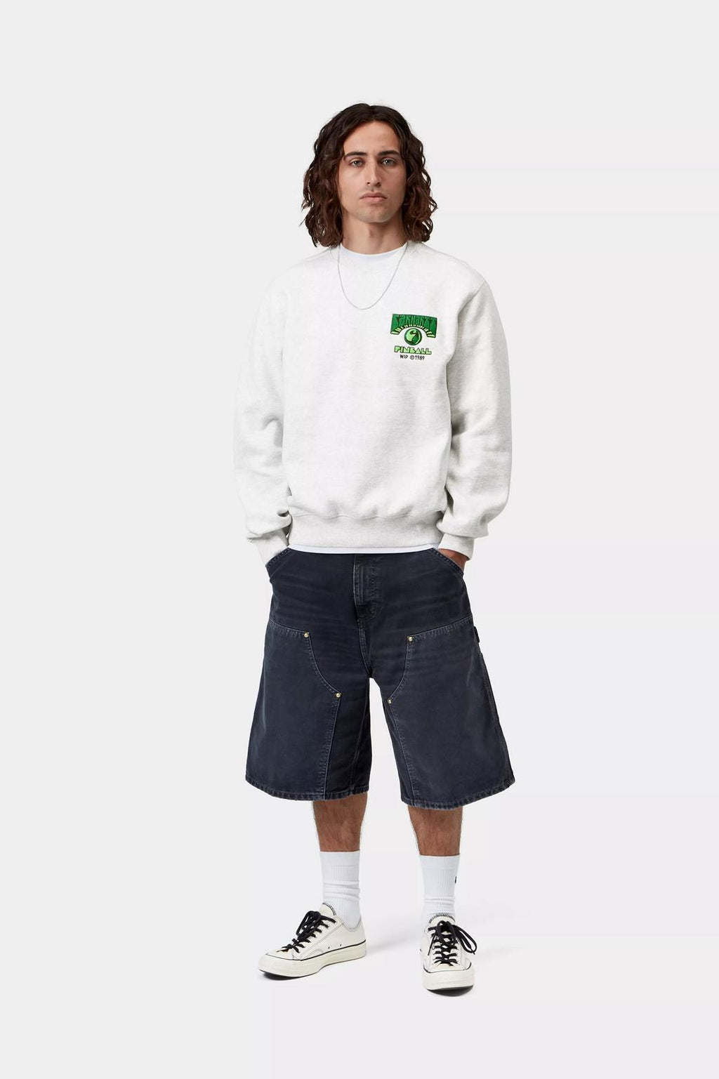 CARHARTT WIP Pinball sweat ash heather grey