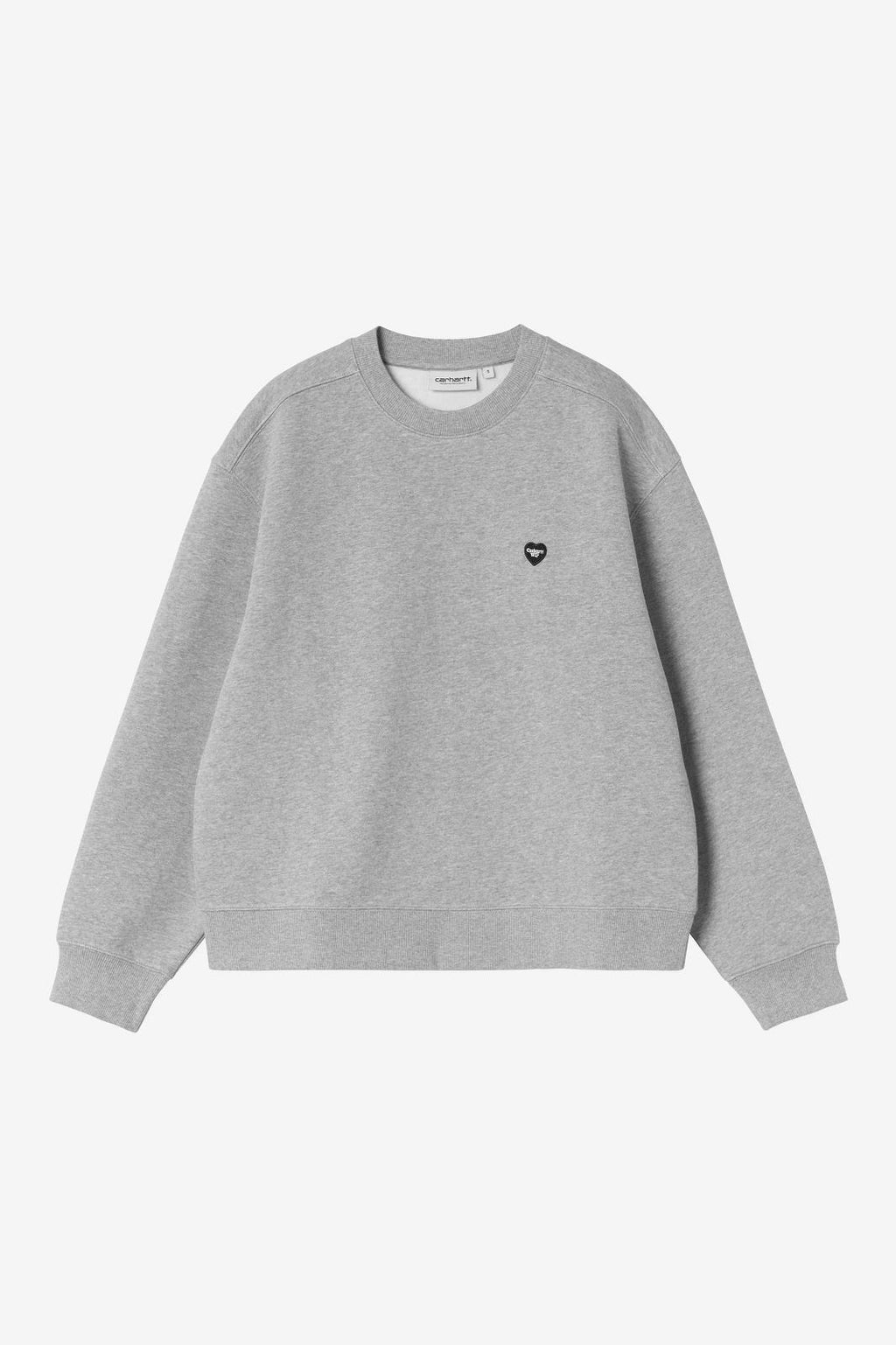 CARHARTT WIP Small heart patch sweat grey heather