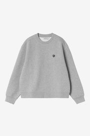 CARHARTT WIP Small heart patch sweat grey heather