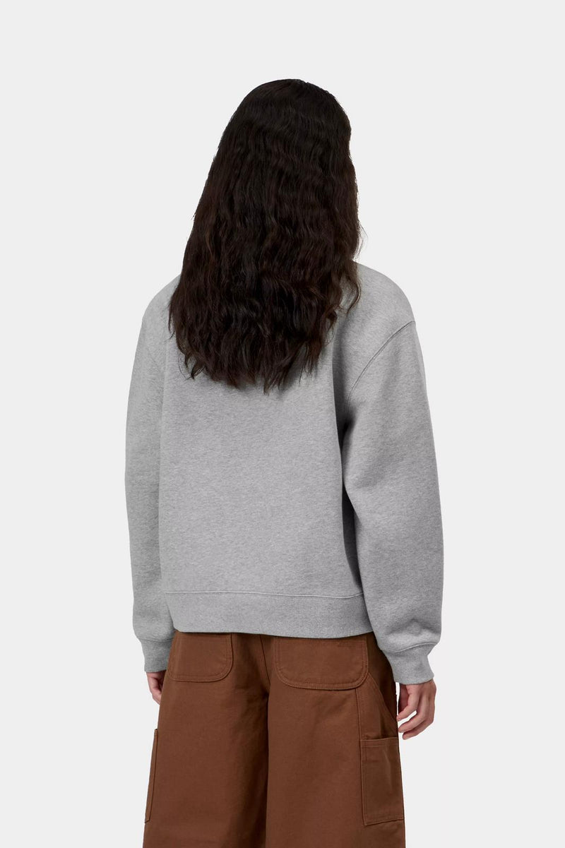 CARHARTT WIP Small heart patch sweat grey heather