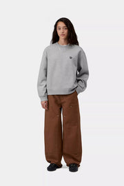 CARHARTT WIP Small heart patch sweat grey heather