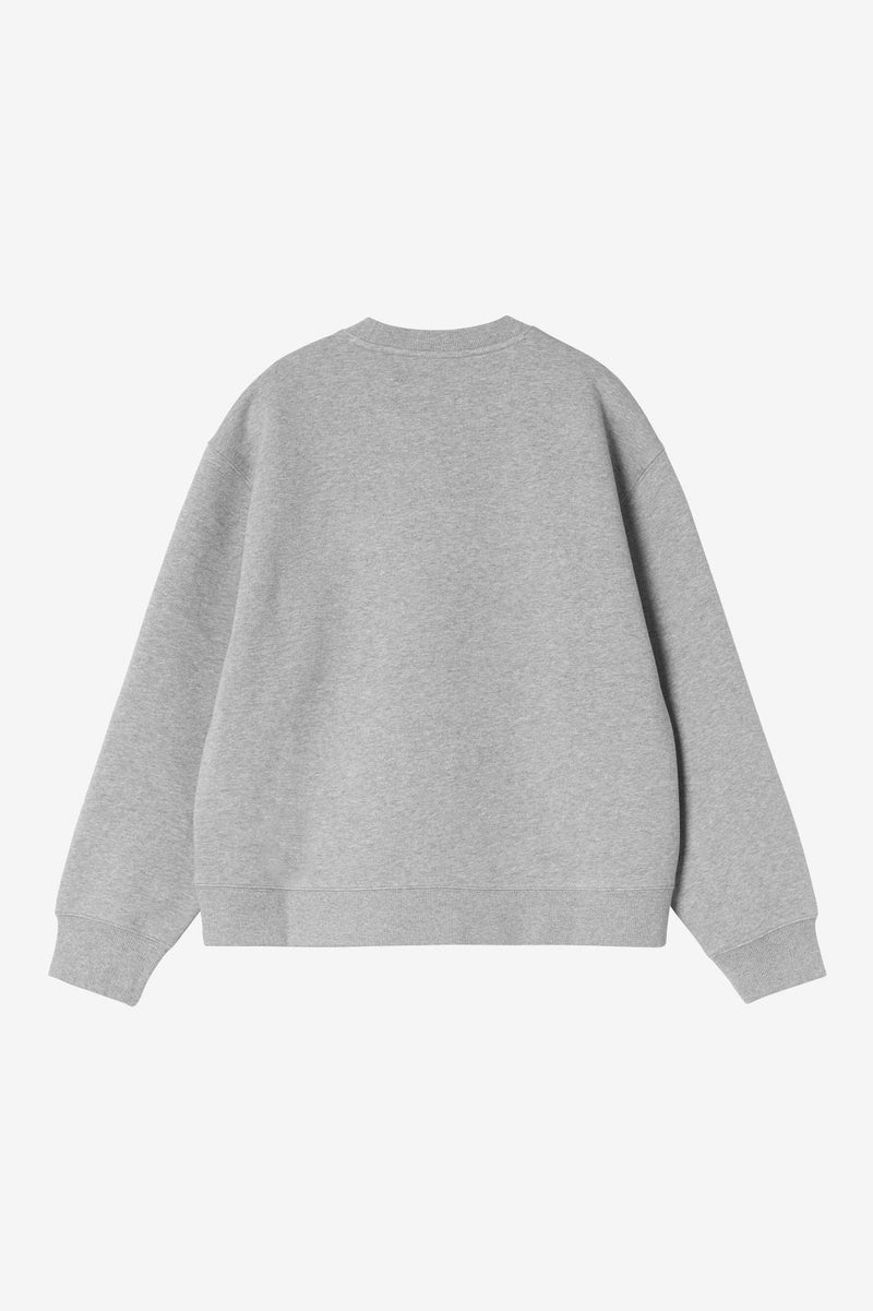 CARHARTT WIP Small heart patch sweat grey heather