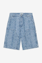 CARHARTT WIP Snake Nixon double knee shorts blue bleached