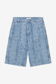CARHARTT WIP Snake Nixon double knee shorts blue bleached