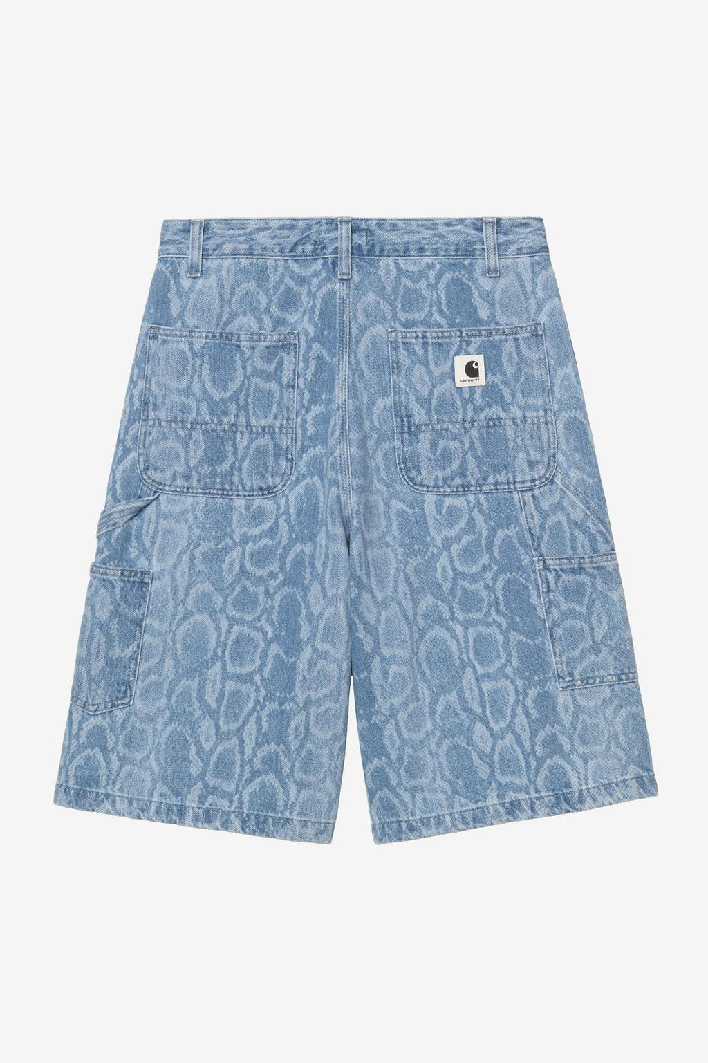 CARHARTT WIP Snake Nixon double knee shorts blue bleached
