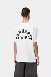 CARHARTT WIP SS Arch script t-shirt white dark navy