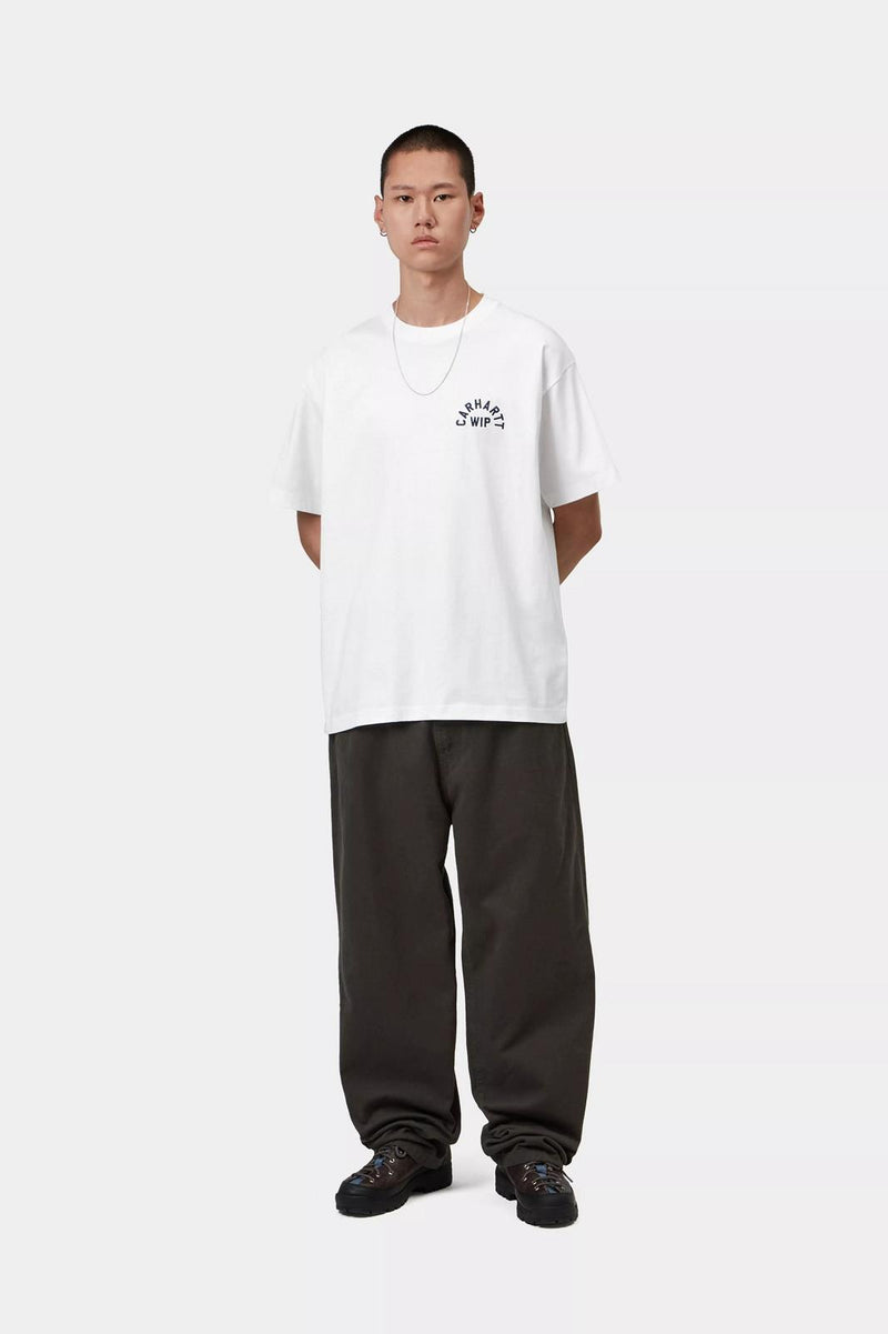CARHARTT WIP SS Arch script t-shirt white dark navy