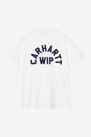 CARHARTT WIP SS Arch script t-shirt white dark navy