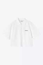 CARHARTT WIP SS Carhartt script polo white