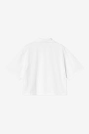 CARHARTT WIP SS Carhartt script polo white