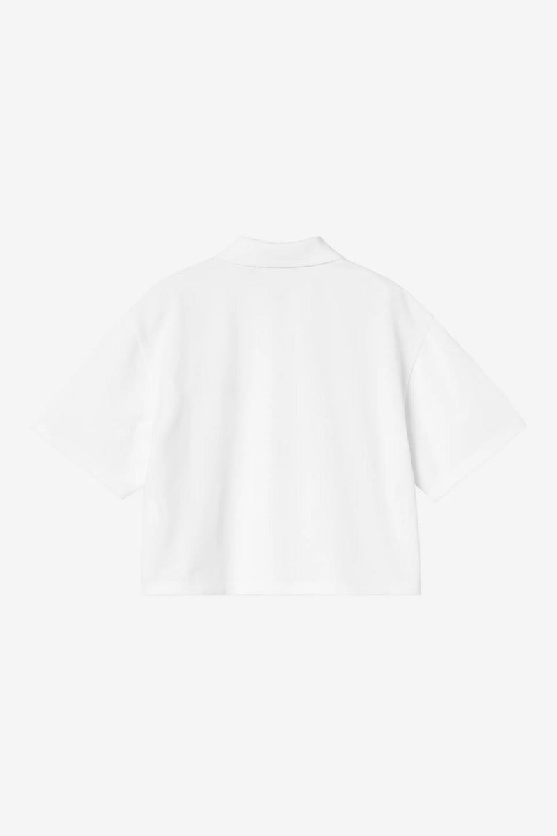 CARHARTT WIP SS Carhartt script polo white