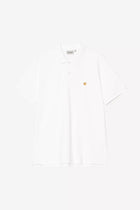CARHARTT WIP SS Chase pique polo white gold