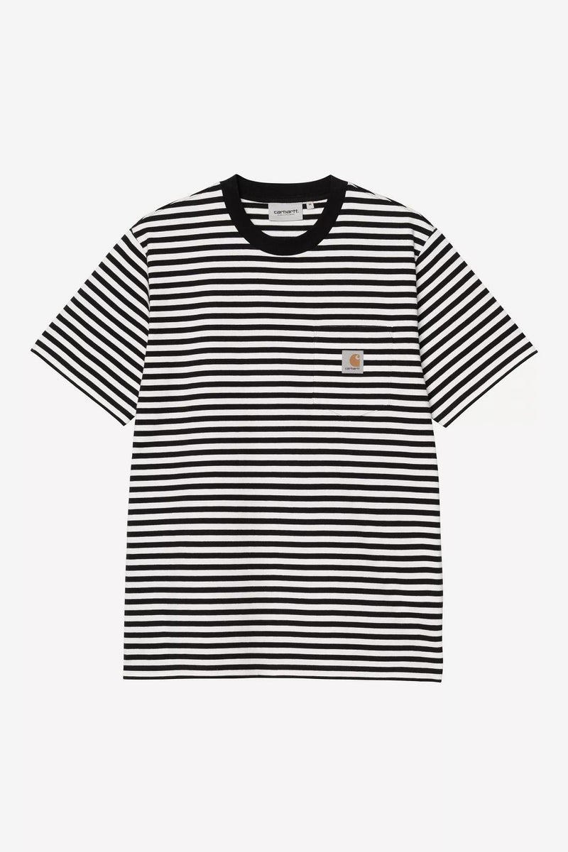 CARHARTT WIP SS Ezra pocket t-shirt stripe black wax