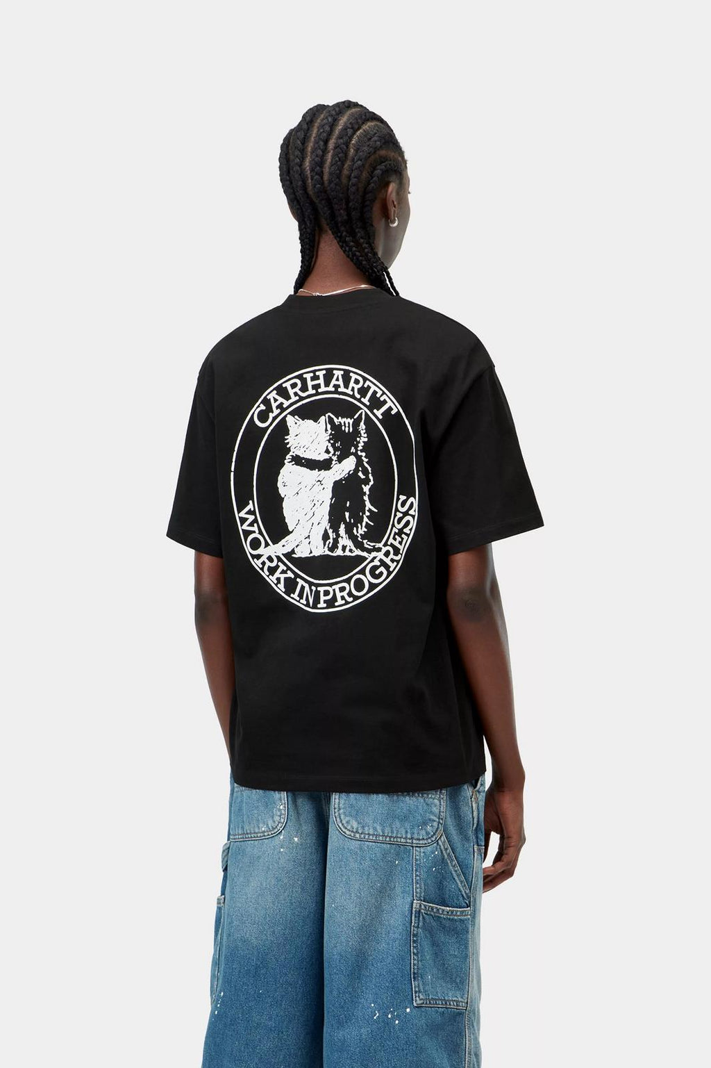 CARHARTT WIP SS Hugging cats t-shirt black