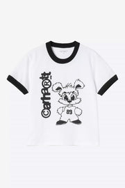 CARHARTT WIP SS IP Ringer t-shirt white black