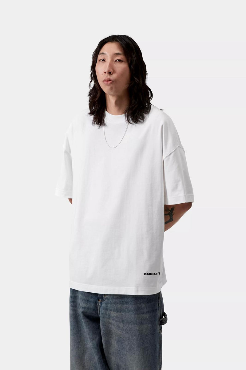 CARHARTT WIP SS Link script t-shirt white black