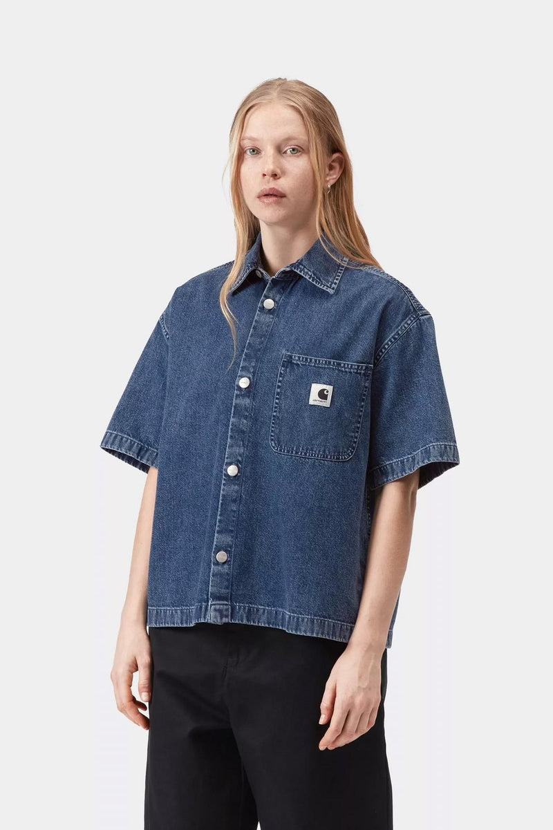 CARHARTT WIP SS Lovilia shirt blue stone washed