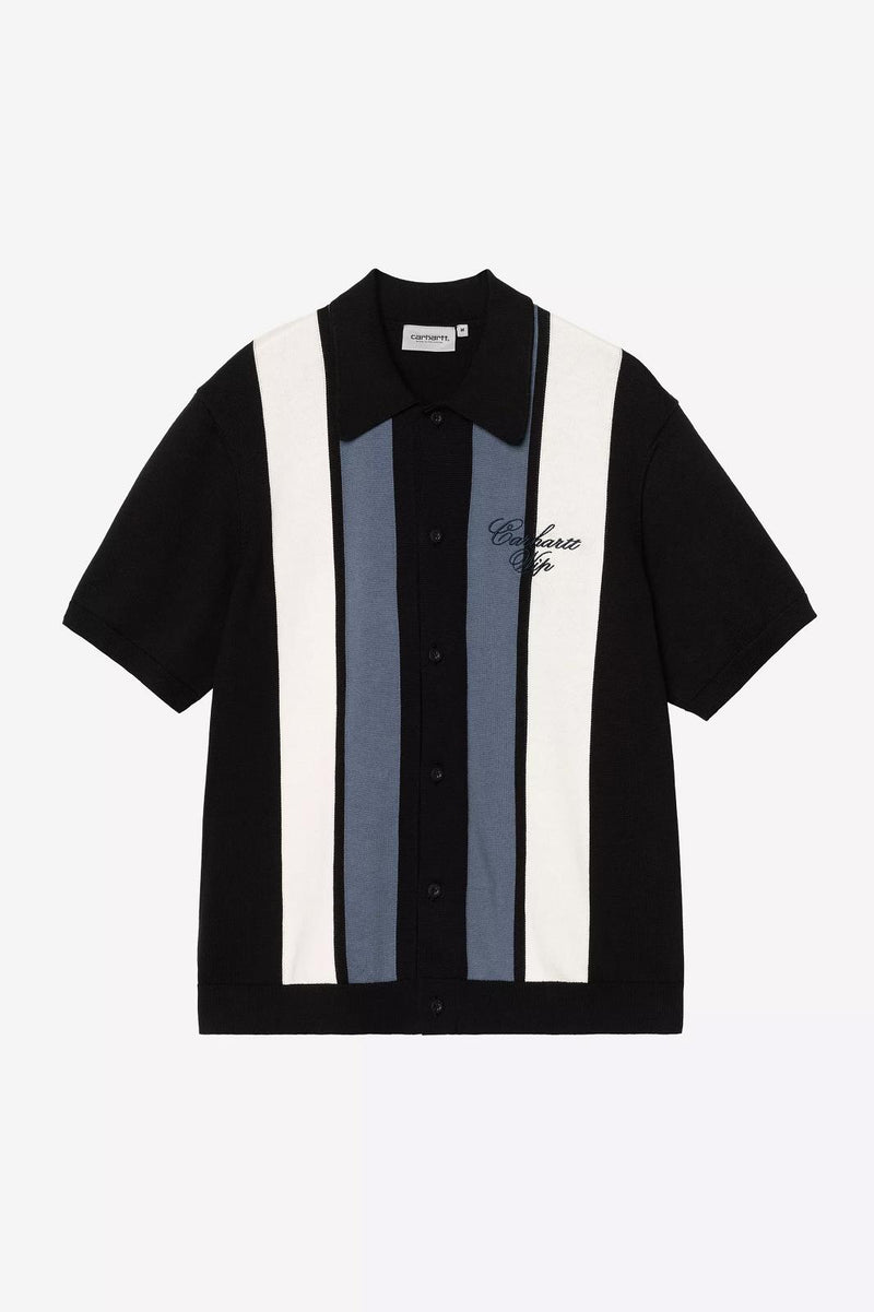 CARHARTT WIP SS Mello knit shirt stripe black