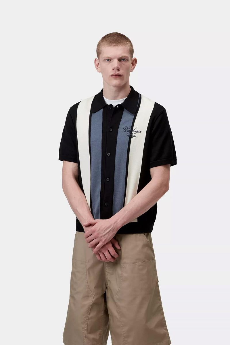 CARHARTT WIP SS Mello knit shirt stripe black