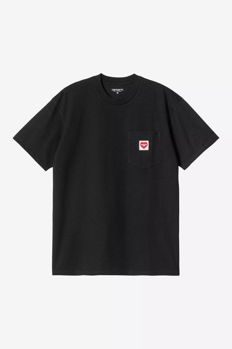 CARHARTT WIP SS pocket heart t-shirt black red
