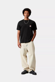 CARHARTT WIP SS pocket heart t-shirt black red